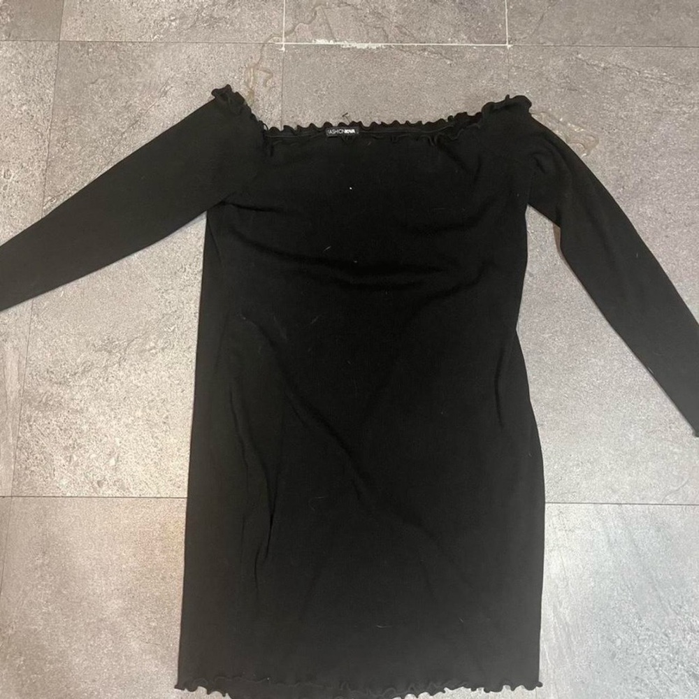 Fashion Nova Black Long Sleeve Dress